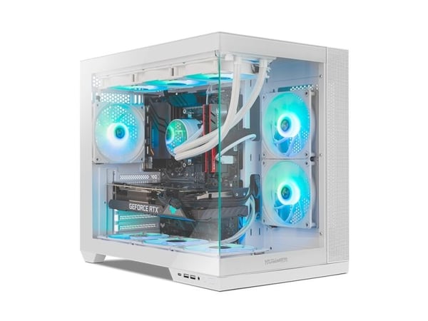 NOX Hummer Astra Neo White, Midi Tower, PC, Hvit, ATX, ITX, Micro ATX, SPCC, Stål, Herdet glass, Spilling