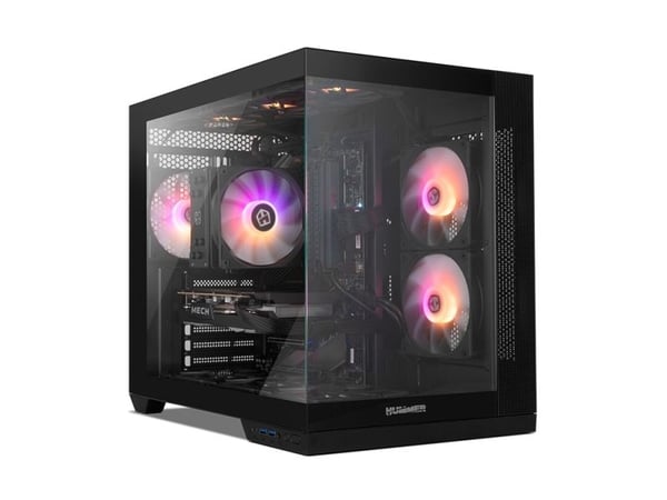 NOX Hummer Astra Neo Black, Midi Tower, PC, Svart, ATX, ITX, micro ATX, SPCC, Stål, Härdat glas, Spela