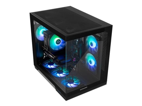 NOX Hummer Astra Neo Black, Midi Tower, PC, Sort, ATX, ITX, Micro ATX, SPCC, Stål, Herdet glass, Spilling