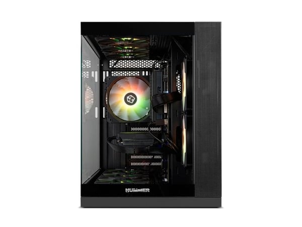 NOX Hummer Astra Neo Black, Midi Tower, PC, Sort, ATX, ITX, Micro ATX, SPCC, Stål, Herdet glass, Spilling