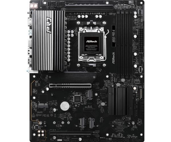 ASRock B850 Pro-A - Hovedkort - ATX - Socket AM5 - AMD B850 Chipset - USB-C 3.2 Gen 2x2, USB-C 3.2 Gen 1, USB 3.2 Gen 1, USB-C 3.2 Gen2 - 2.5 Gigab...