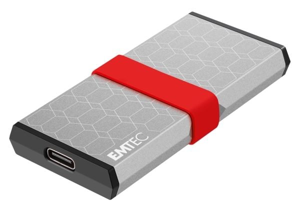 Emtec SSD 3.2Gen2 X205 256 Gt kannettava, 256 Gt, USB Type-C, USB 3.2 Gen 2x2, 1100 MB/s, hopea