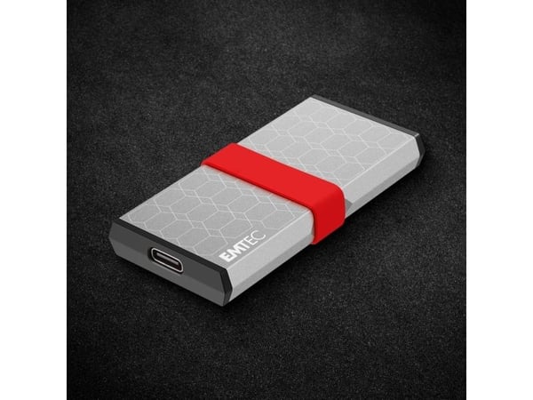 Emtec SSD 3.2Gen2 X205 256 Gt kannettava, 256 Gt, USB Type-C, USB 3.2 Gen 2x2, 1100 MB/s, hopea