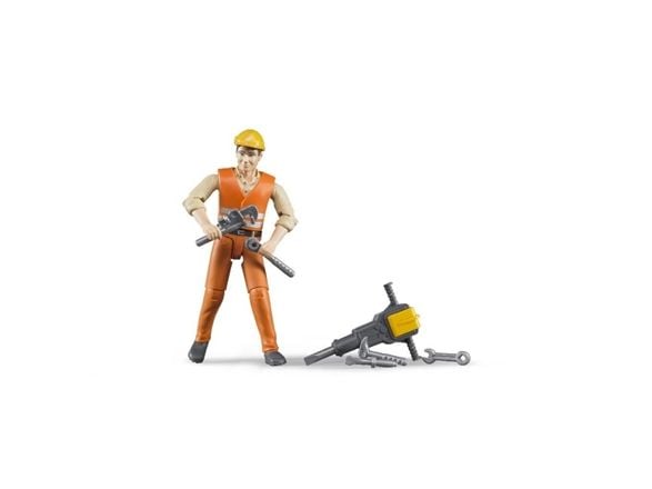 Bruder Construction worker with accessories toy