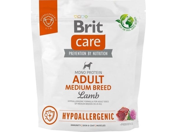 Brit Karma tørrfôr til hund Hypoallergenic Adult Medium Breed lam 1 kg