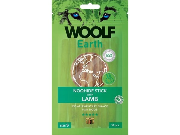WOOLF Woolf Earth Noohide stick lam hundegodbiter, størrelse S, 85 g