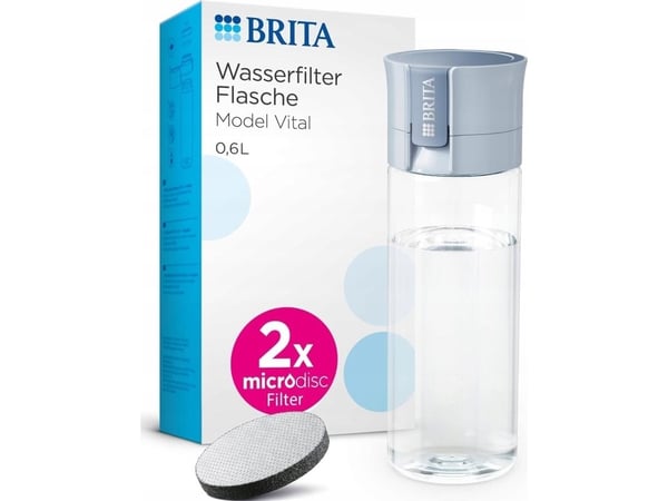 Brita 1052259, Vannfiltreringsflaske, 0,6 l, Lyseblå