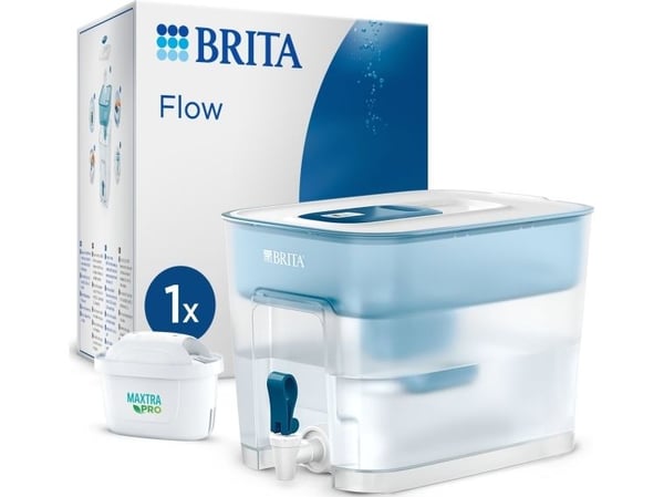 Brita FLOW MXpro, Benkeplate, 8,2 l, Blå, Hvit