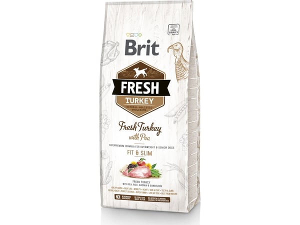 Brit Fresh Overweight & Senior dogs Fit & Slim, Turkey, 12 kg