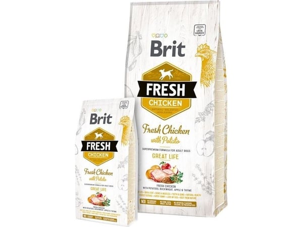 Brit Fresh Adult Great Life, Chicken 12 kg