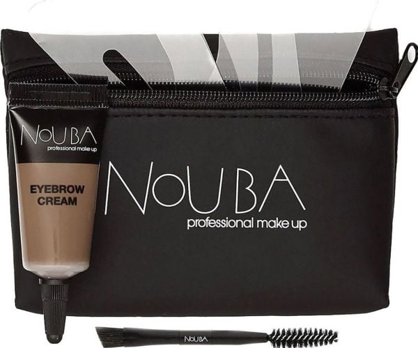 Nouba 20 Sett: , Øyenbrynsbørste + , Øyenbrynsgel, 7 ml + Sminkepung i tekstil, Svart For Kvinner