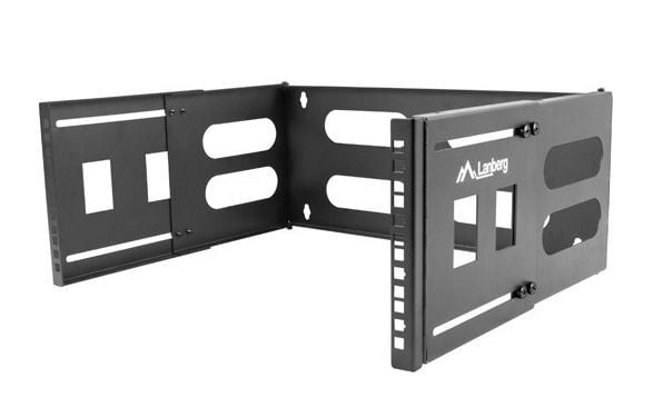 Lanberg - Rackfästen - väggmontering - svart - 4U - 19"