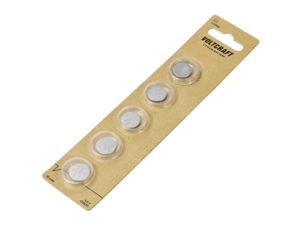 Voltcraft knappcelle CR 1620 3 V 5 stk 70 mAh litium VC-16107960 (VC-16107960)