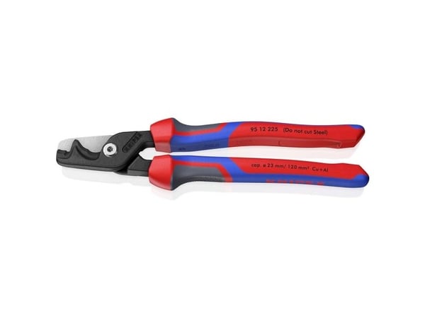 KNIPEX StepCut XL kabelkutter 95 12 225, kabelkutter (rød/blå, lengde 225 mm)