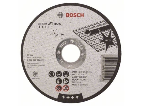 Bosch 2 608 600 094, Kutteskive, Flatt senter, Bosch, 2,22 cm, 12,5 cm, 2 mm