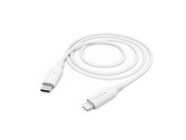 Hama - Lightning-kaapeli - 24-nastainen USB-C-uros Lightning-uros - 1 m - valkoinen