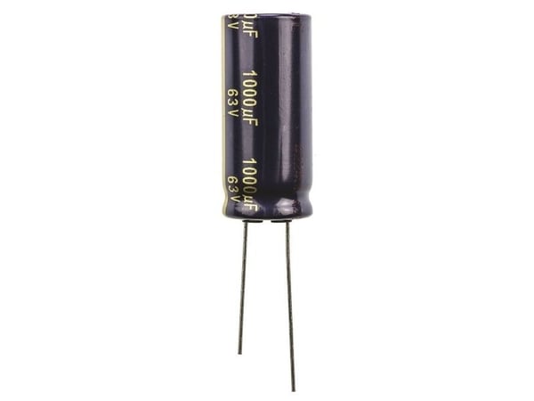 Panasonic EEUFC1J102, Fast kondensator, Aluminium, Volum, Sylindriske, DC, 100 stykker
