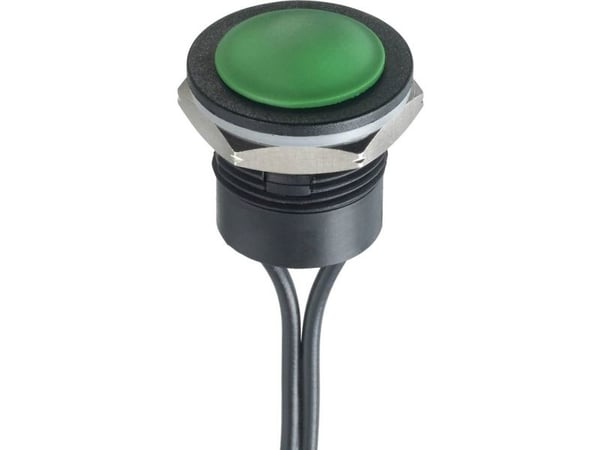APEM IAR3F1300 IA-sarja Painike 24 V/DC 2 A 1 x On/(Off) Painike (Ø x K) 16 mm x 20 mm IP67 1 kpl 1 kpl