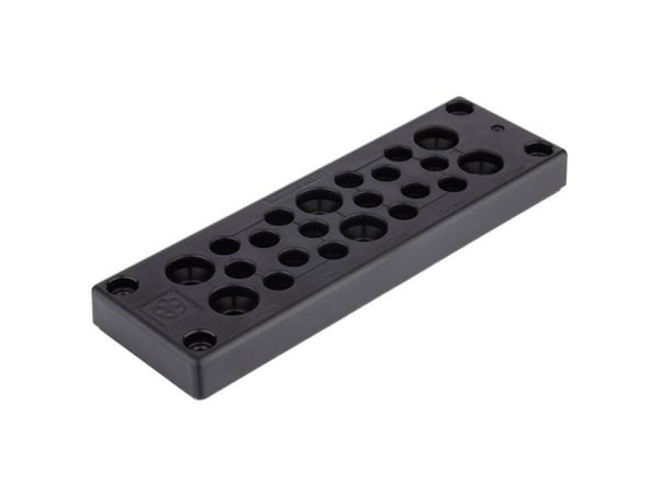 LAPP SKINTOP® MULTI Versio 1 Monikaapelointilevy Kiinnikkeen halkaisija (max.) 16 mm Levyn paksuus (max.) 14 mm Polykarbonaatti 1 kpl 1 kpl