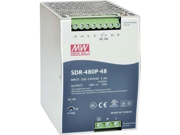 MEAN WELL Stromversorgung, 480 W, 90 - 264 V, 720 W, 47 - 63 Hz, Aktiv, 14 ms