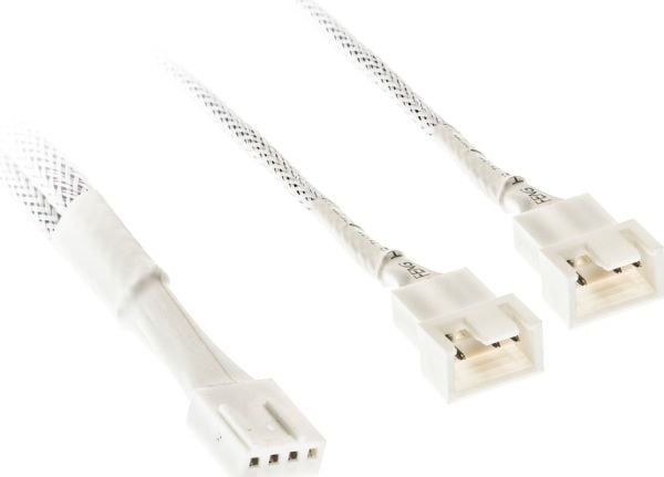 Kolink 1-3 PWM viftesplittkabel 35 cm, flettet, hvit (PGW-AC-KOL-160)