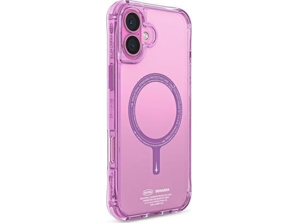 Skinarma-etui Saido iPhone 16 6,1" Magnetisk lading rosa/rosa