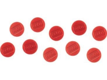 Nobo Whiteboard magneter 32 mm, pakke med 10 stk., Whiteboard-magnet, Rød, 32 mm, 18 mm, 32 mm, 160 mm