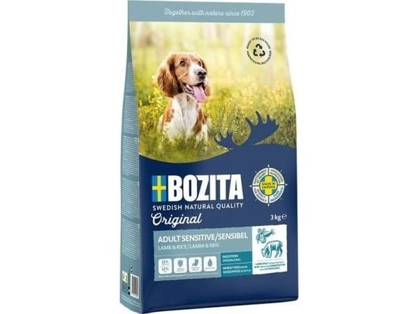 BOZITA Original Sensitive Digestion lam og ris - tørrfôr til hund - 3 kg