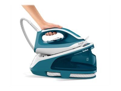 Tefal Express Easy SV6131E0 - Dampstrykejern med automatisk slukking - såleplate: Xpress Glide - 2200 W - hvit/turkis