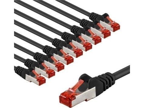 Goobay 66641, 5 m, Cat6, S/FTP (S-STP), RJ-45, RJ-45, Sort, Rød