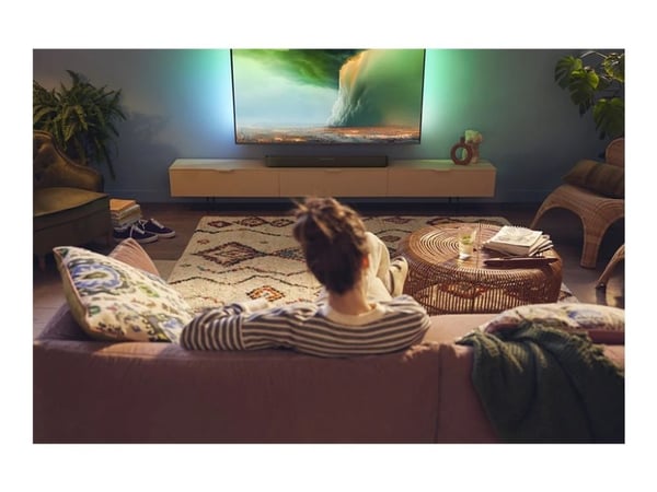 Philips TAB5109 - Lydplanke - for hjemmeteater - 2.0-kanal - trådløs - Bluetooth - Appstyrt - 60 watt - mørk grå