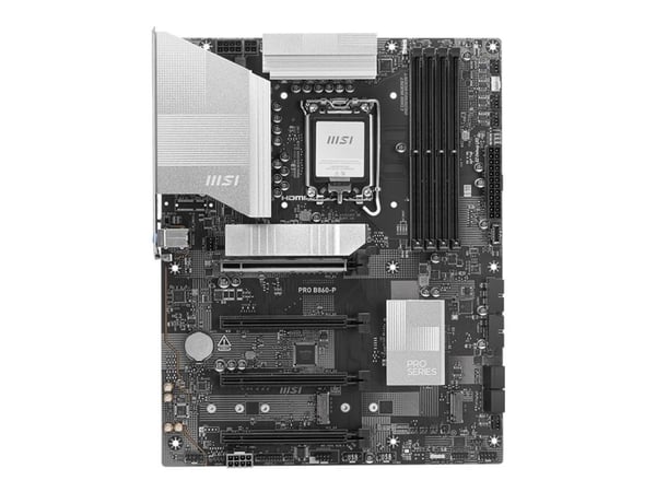 MSI PRO B860-P - Hovedkort - ATX - LGA1851-sokkel - B860 Chipset - USB 3.2 Gen 2, USB 3.2 Gen 1 - 5 Gigabit Ethernet - innbygd grafikk (CPU kreves)...