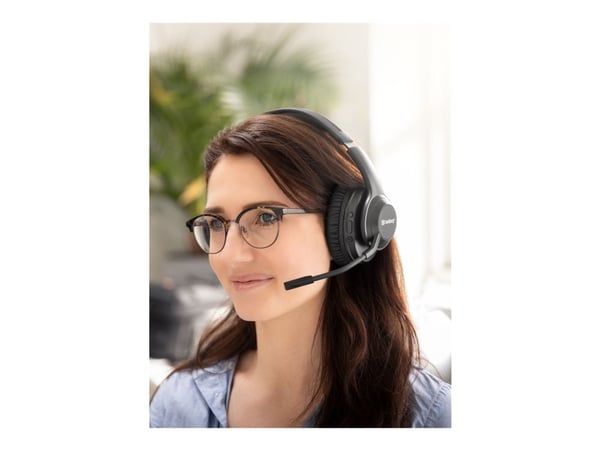 Sandberg Pro - Hodesett - full størrelse - Bluetooth - trådløs, kablet - aktiv støydemping - USB-C