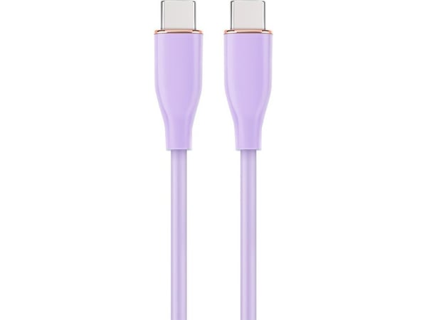 Cablexpert Premium - USB-kabel - USB-C (hann) til USB-C (hann) - USB 2.0 - 3 A - 1.5 m - formstøpt, Power Delivery-støtte, data & lading - fiolett