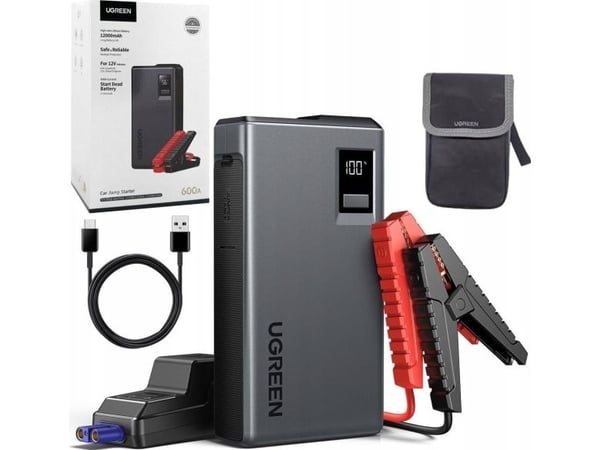 Startbooster / jumpstarter UGREEN ES702 12000mAh 1000A LED USB-A, USB-C