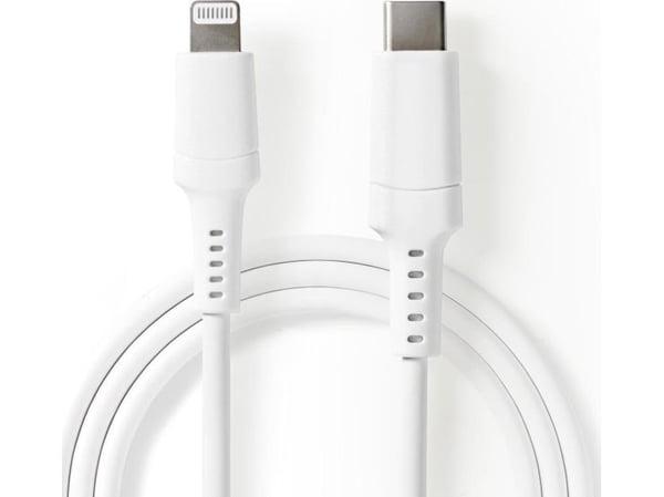 Nedis CCGW39650WT10, 1 m, Lightning, USB C, Uros, Uros, Valkoinen