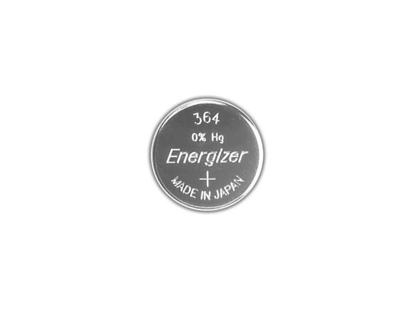 Energizer 364/363, Kertakäyttöinen akku, Hopea-oksidi (S), 1,55 V, 1 kpl, Hg (elohopea), Metallinen