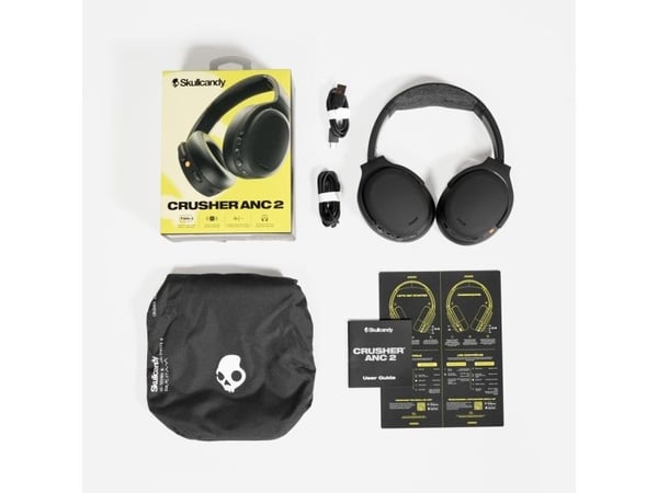 Skullcandy Crusher ANC 2, Ledning & Trådløs, 20 - 20000 Hz, Samtaler/musikk, 332 g, Hodetelefoner, Grå
