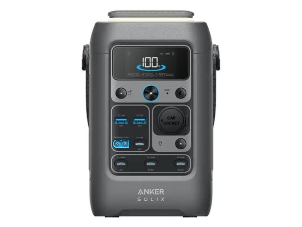 Anker SOLIX C300X DC - Bærbar strømstasjon - DC 11 - 28 / 5 / 9 / 15 / 20 / 28 V - 300 watt - litium-jernfosfat - 90000 mAh - 288 Wh - Wi-Fi, Bluet...