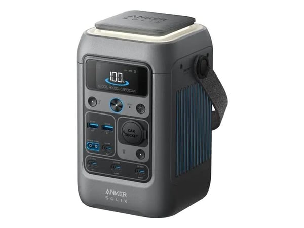 Anker SOLIX C300X DC - Bærbar strømstasjon - DC 11 - 28 / 5 / 9 / 15 / 20 / 28 V - 300 watt - litium-jernfosfat - 90000 mAh - 288 Wh - Wi-Fi, Bluet...