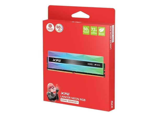 XPG Lancer Neon, 16 GB, 2 x 32 GB, DDR5, 6400 MHz