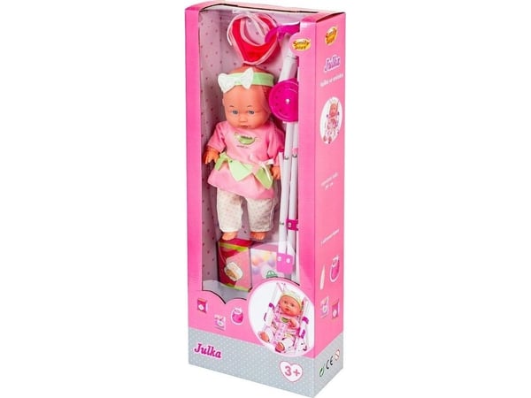 Smily Play dukke Julka 30 cm i vogn