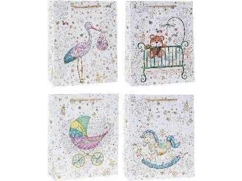 Rosette gavepose hot stamp Lux liten mix ROZETTE