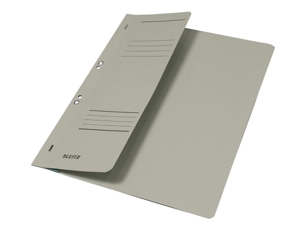 LEITZ uppokansio, DIN A4, Manila-kartonki, harmaa, kaupallinen nidonta, 250 g/m2, 1/2 etukansi (90 mm leveä) - 50 kpl (3740-00-85)