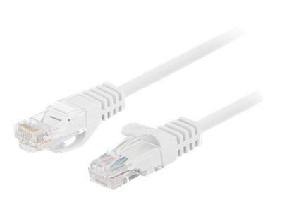 Lanberg - Koblingskabel - RJ-45 (hann) til RJ-45 (hann) - 5.4 mm - UTP - CAT 6 - formstøpt, rund, uten hindringer, flertrådet - hvit, RAL 9010 (en ...