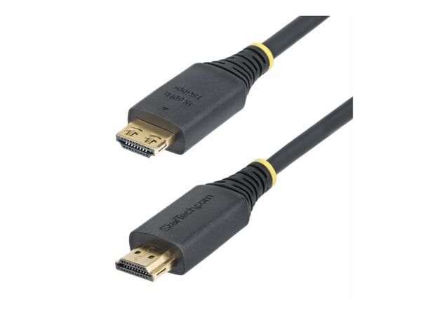 Startech 10ft High Speed HDMI Cable w/Gripping Connectors, 4K 60Hz - High Speed - HDMI-kabel med Ethernet - HDMI hann til HDMI hann - 3 m - skjerme...