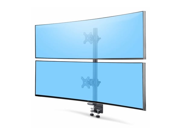 Startech Desk Mount For 2x Vertically Stacked Monitors, Dual 49", TAA - Monteringssett (2 VESA-plater, polehette, 2 VESA-feste, C-klemme 25 - 100 m...