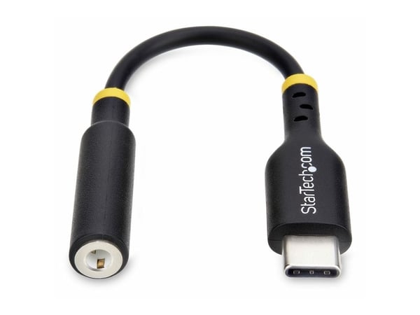 Startech USB-C Audio Adapter to 3.5mm TRRS Jack, Headphone Aux Dongle - USB-C til hodetelefons-jakkadapter - USB-C hann til 4-polsminijakk hunn - 1...