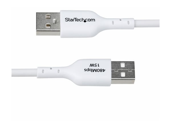 2M WHITE USB-A TO USB-C CABLE CHARGER CORD USB 2.0 DATA TRANSF
