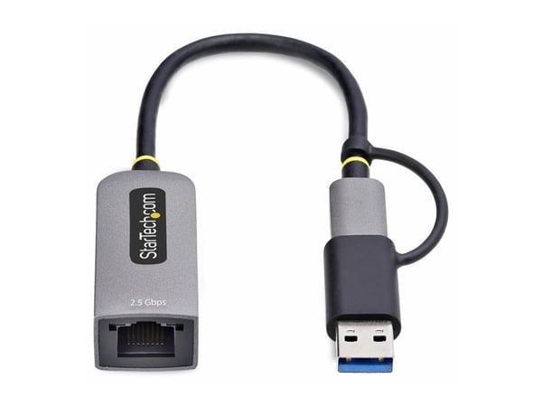 StarTech.com U2GA-USB-C-ETHERNET, langallinen, USB Type-C, Ethernet, 5000 Mbit/s, harmaa